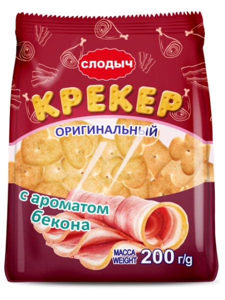 Крекер Оригин. Бекон 200 г *15 Солодыч